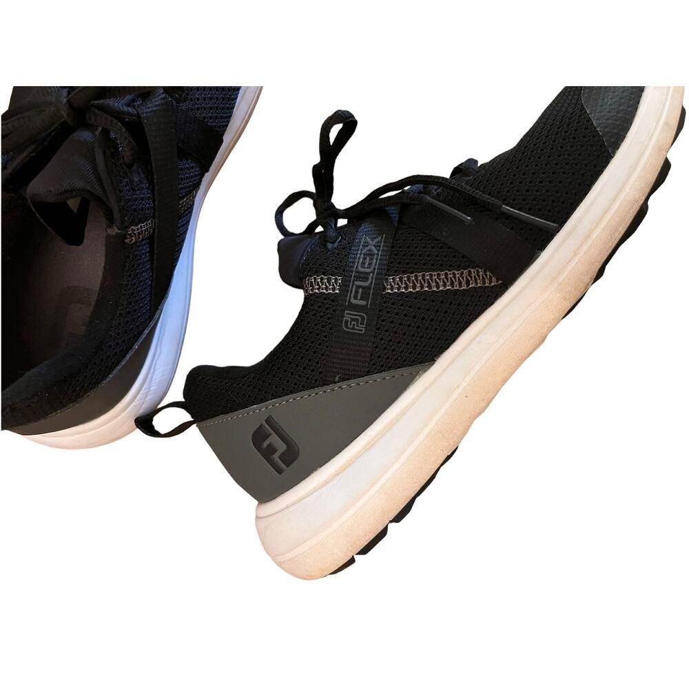 FootJoy FJ Flex Women's Spikeless Shoes Black and Gray 7.5 - Picture 3 of 8